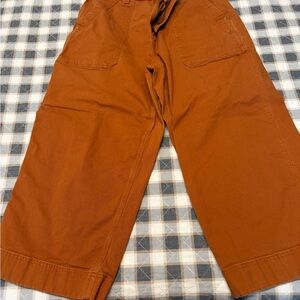 Duluth Trading Co Women's Rust Wide Leg carpenter Jeans